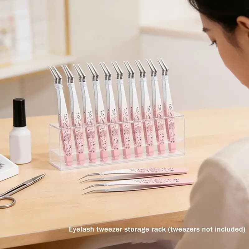 Multi-Holes Tweezers Storage Box Professional Eyelash Extensions Tweezers Holder High Quality Makeup Tools Organizer