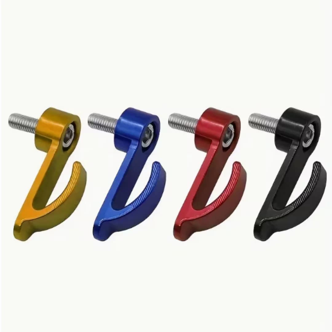 Gancio Universale in Alluminio CNC a Foro Singolo per Casco Moto e Borsa da Manubrio per Moto da Cross e Scooter