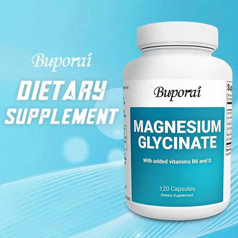 400 mg magnesium glycinate capsules, high absorption rate, support for brain memory and cognitive supplement, relieves stress