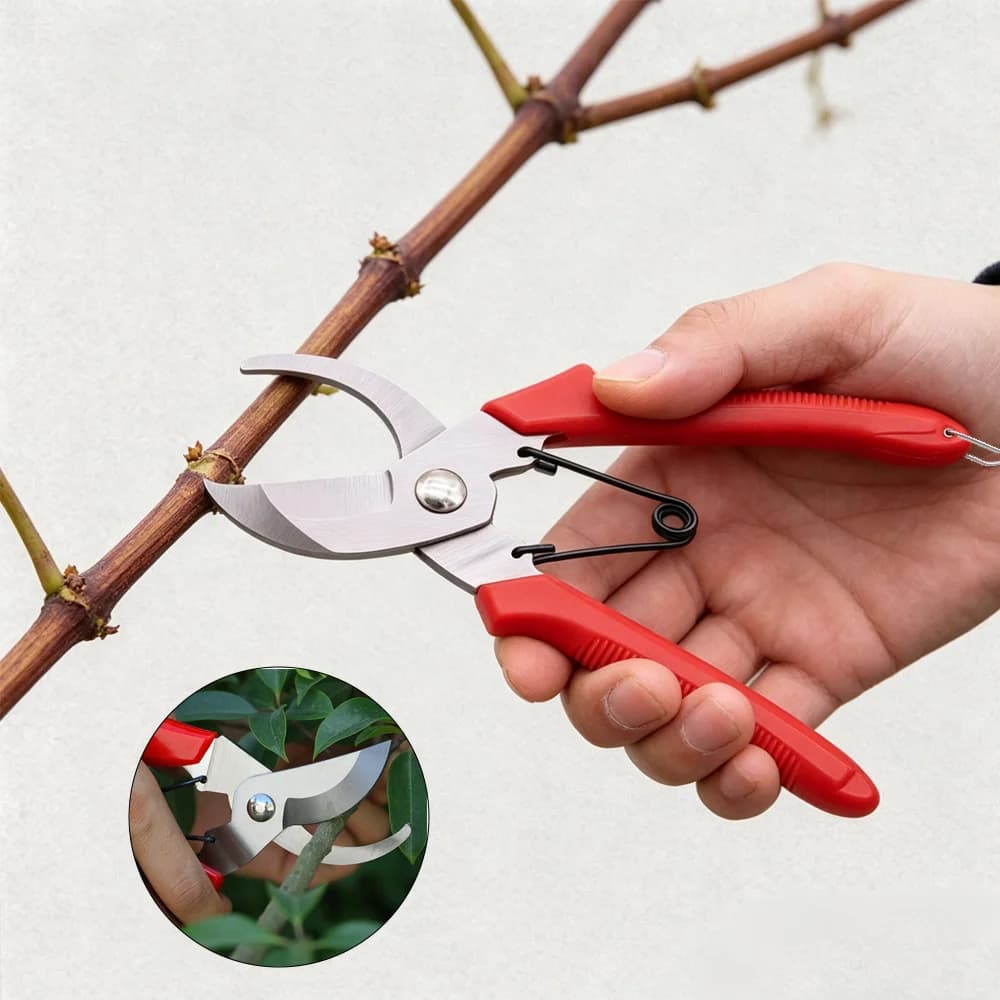 Crane Beak Labor Saving Spring 3CR13 Steel Blade Pruning Shear PVC Handle Bonsai Garden Plumbing Tools Strong Scissor