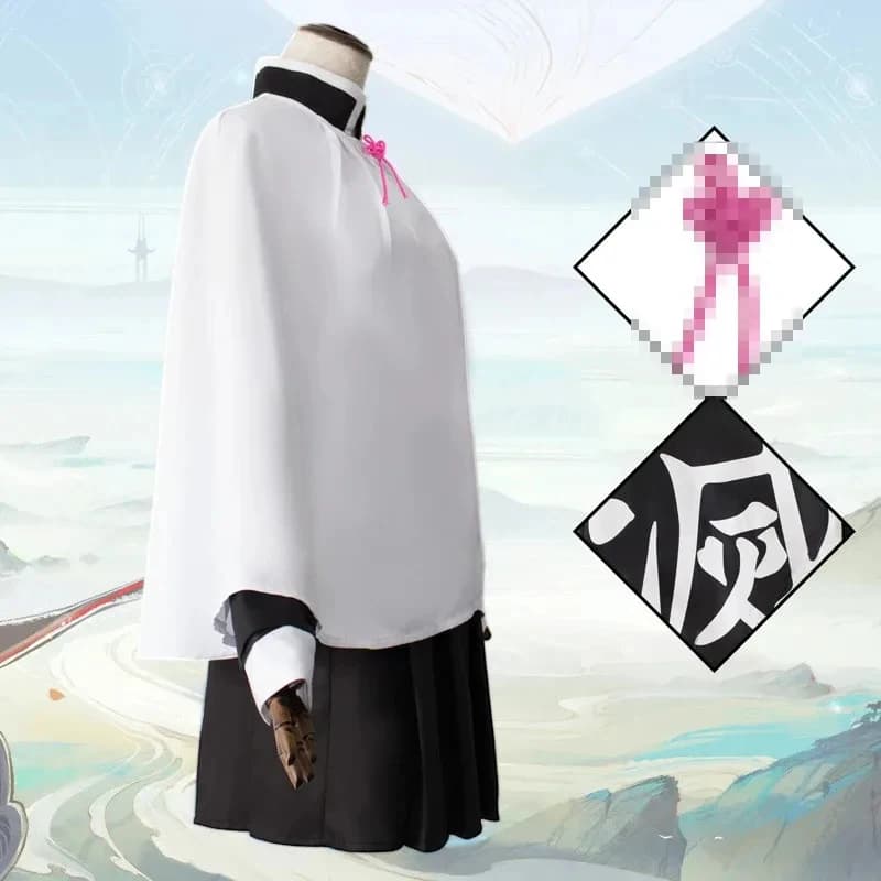 Costumi di Halloween per Cosplay ★ Parrucca Kanao Tsuyuri, Costume Anime Kimetsu per Donne e Ragazze ☆ Nuovo