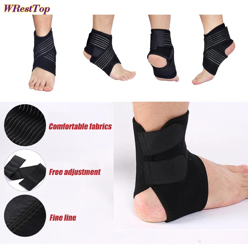 Set di 1 Supporto per Caviglia con Compressione, Regolabile, Antiscivolo, Stabilizzatore per Legamenti, Traspirante, Super Elastico e Confortevole