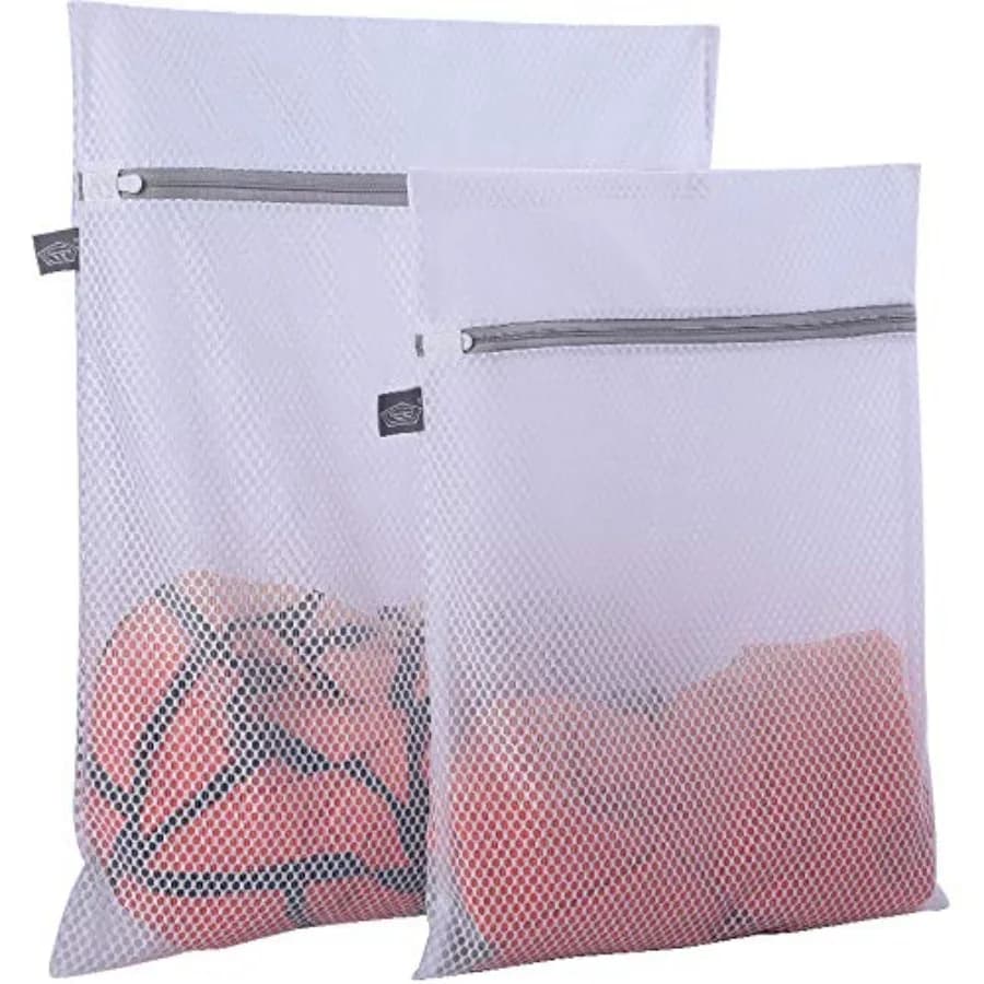 Laundry Mesh Wash Bag, Garment Bag for Washing Machine, 1L + 1M Honeycomb mesh bags for washing underwear, bra, socks, scarf, s
