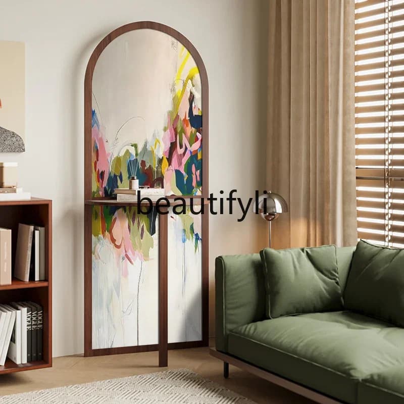 Asmt09Pintura a olio francese schermo per fiori divisorio soggiorno ingresso camera da letto sala da pranzo blocco schermo per sedile portaoggetti in legno massello