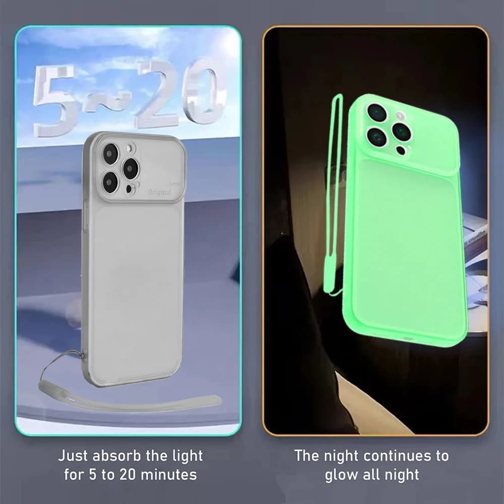 Luxury Night Green Light Transparent Phone Case For Samsung Galaxy S24 S23 Ultra S22 Plus S21 S20 FE Clear Luminous Back Cover