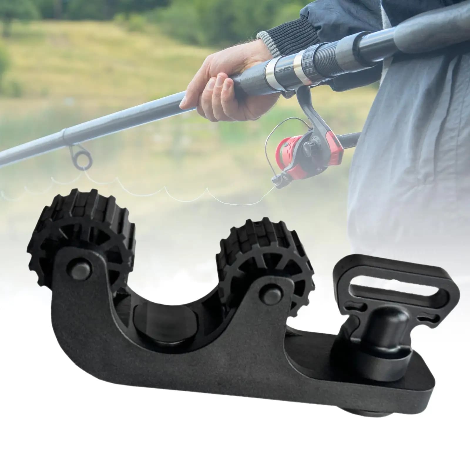 Supporto per pagaia per kayak Supporto per binario Staffa per canna da pesca in plastica impermeabile Supporto per remo per canoa per parti di kayak gonfiabili