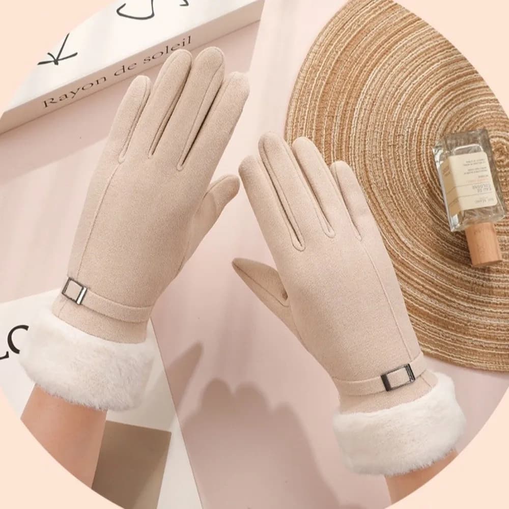 New Winter Gloves Touchable Screen Full Finger Driving Mittens Windproof Warm Full Finger Gloves Girls