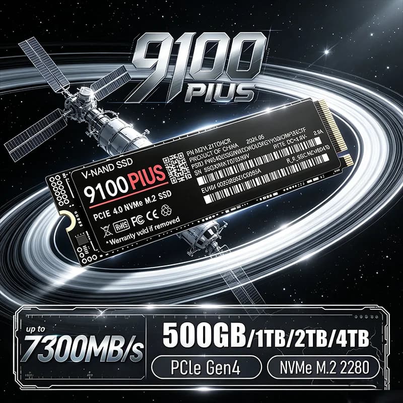 9100 PLUS M.2 NVMe SSD PCIe Gen4.0 X4 500GB to 4TB 7300MBs TLC 3D NAND internal drive for gaming PS5 laptop desktop 2026 NEW