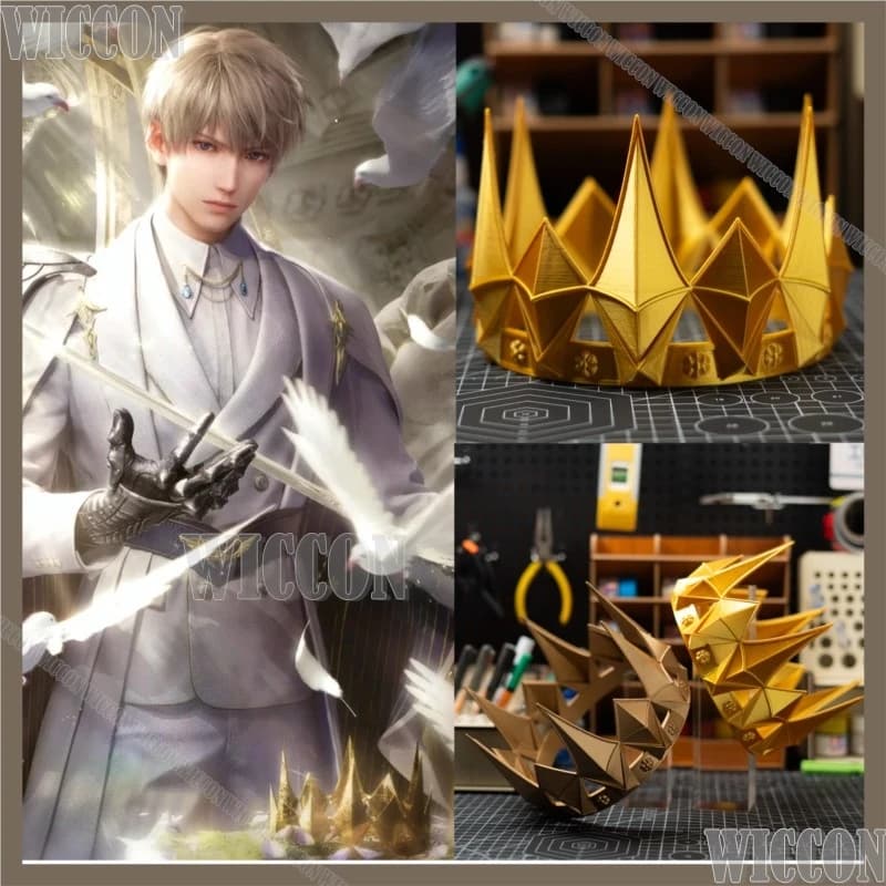 Stellato testimone Xavier Nuovo gioco di carte Love And Deepspace Cosplay 16 cm / 6.5 cm Corona Copricapo Regali di Halloween Decorazione Comic Con