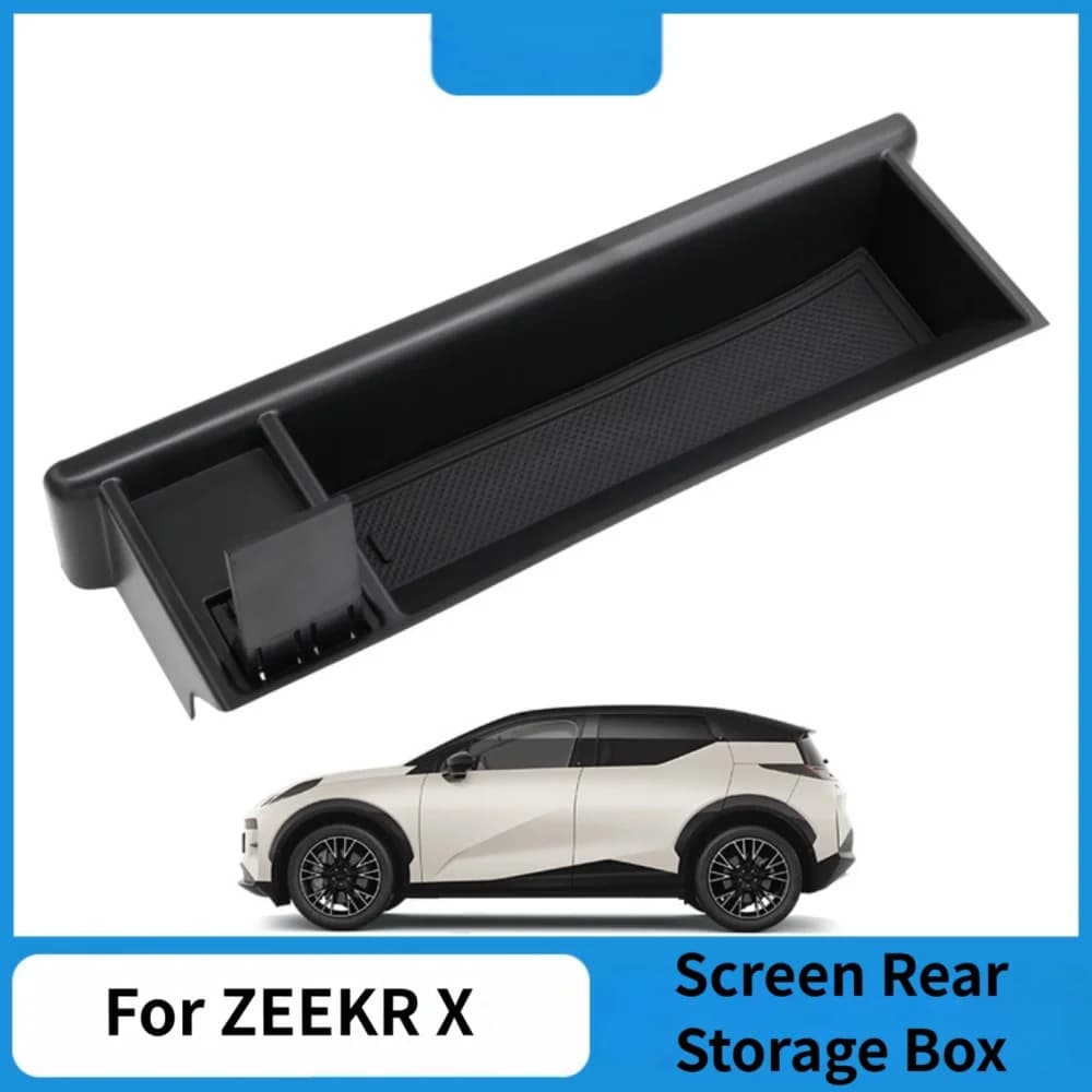 Scatola portaoggetti posteriore per X Screen, accessori per interni auto, parti di modifica, scatola portaoggetti posteriore in plastica nera, accessori
