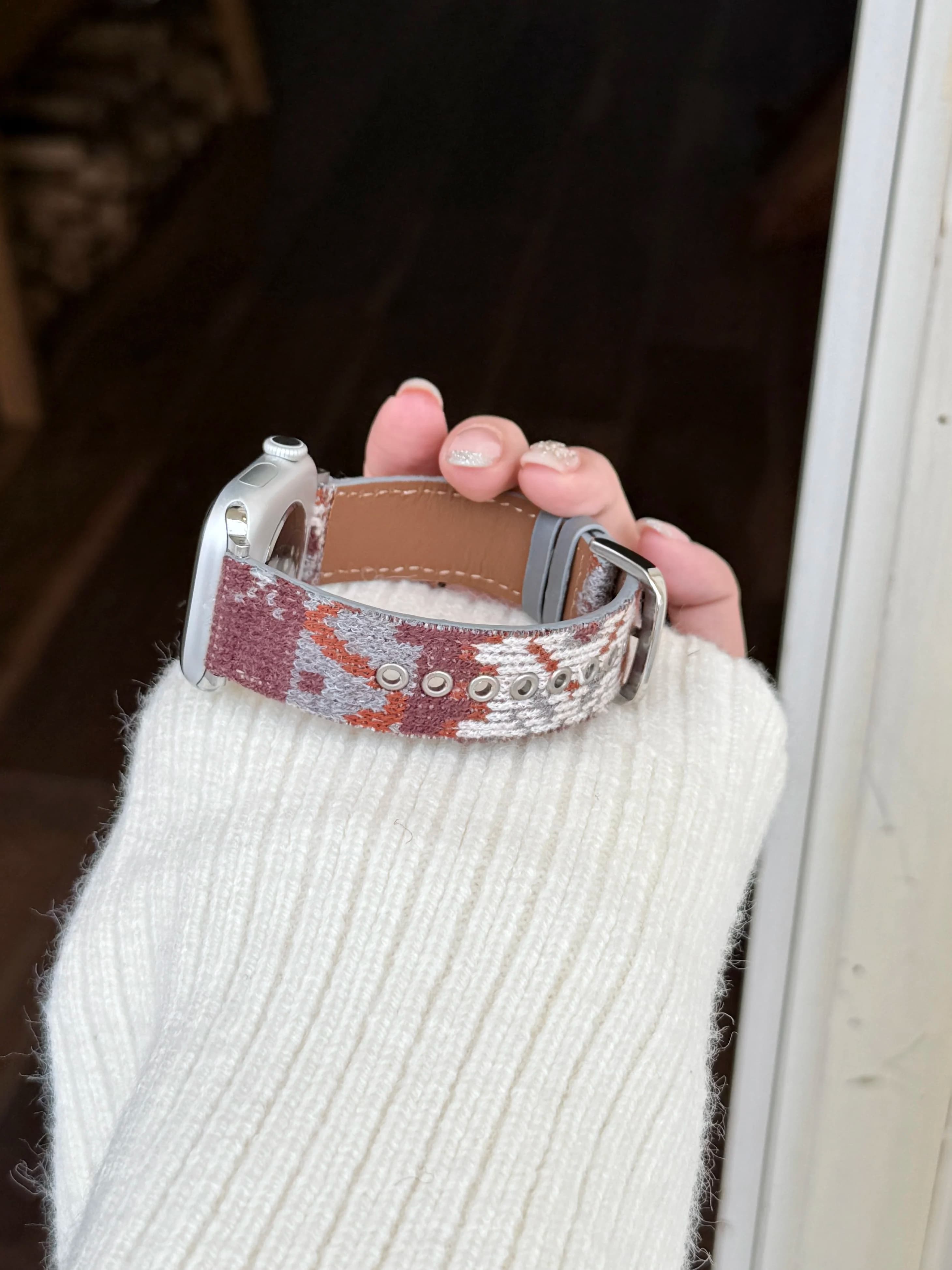Top Leather Strap for Apple Watch Woman 44mm 40 45 41 49 42 38 Series 11 10 9 8 SE 7 6 5 4 3 Strap