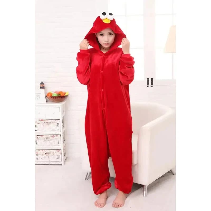 ♡ Pigiama Kigurumi in Flanella per Adulti, Costume di Halloween Cookie Monster, Unisex, Nuovo Modello 2026