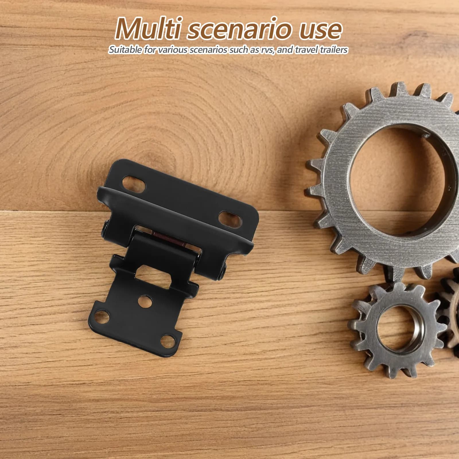 4 Pezzi Cerniere per Armadietti Semi-Nascoste con Chiusura Automatica, Nere, Resistenti, per Camper, Cucina, Bagno, Roulotte, Cerniere per Porte a Chiusura Morbida