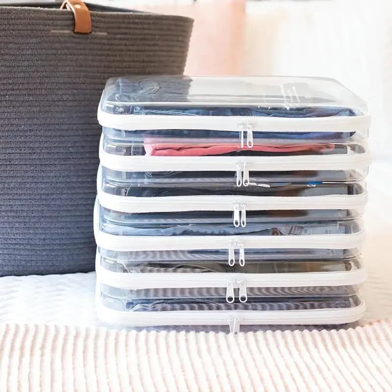 Clear Hard Shell Zipper Case Pouches Waterproof Makeup Organizer & Travel Toiletry Bag Organizing