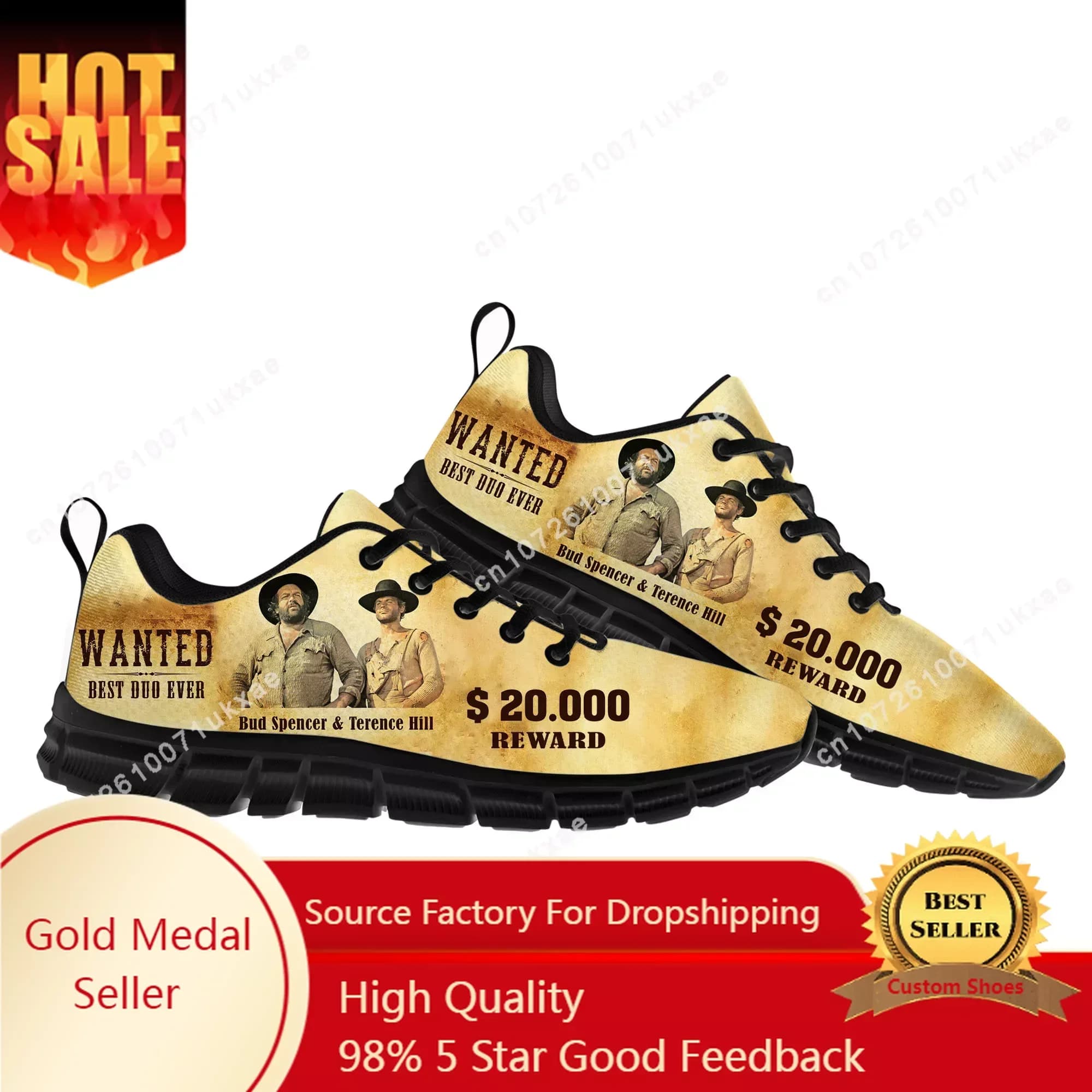 Bud Spencer Terence Hill Scarpe sportive Scarpe da ginnastica da donna per uomo Sneaker per genitori Personalizza scarpe da coppia fai-da-te