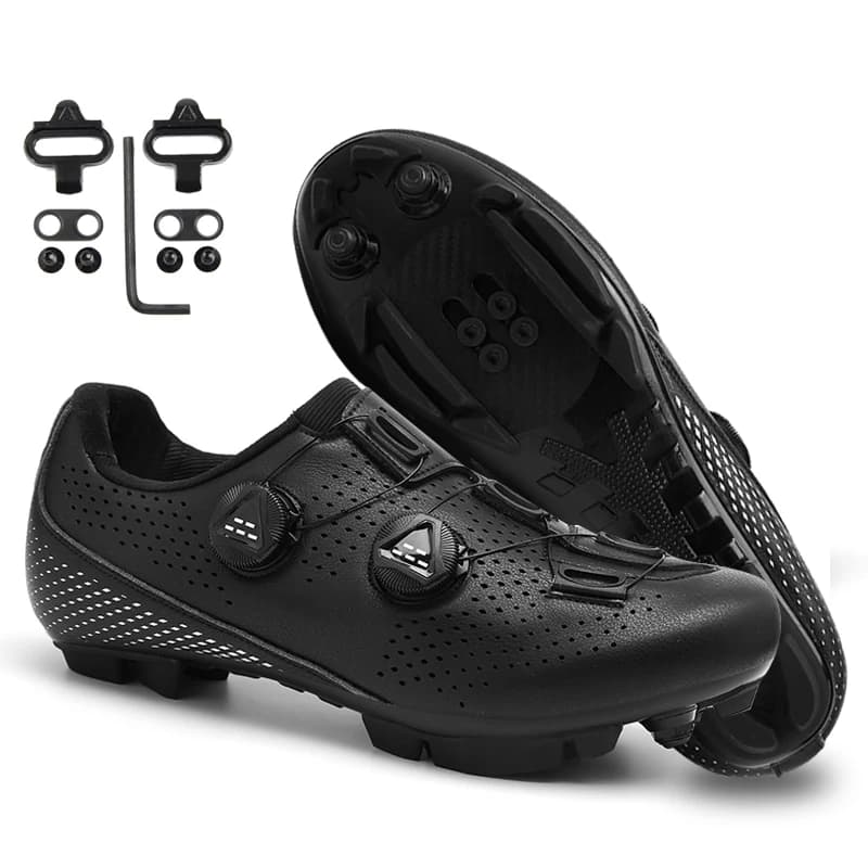 Scarpe da ciclismo MTB da uomo, scarpe da bici per ciclismo indoor, sneaker con blocco rapido, scarpe con tacchette per pedali piatti, scarpe da corsa con blocco, scarpe da mountain bike