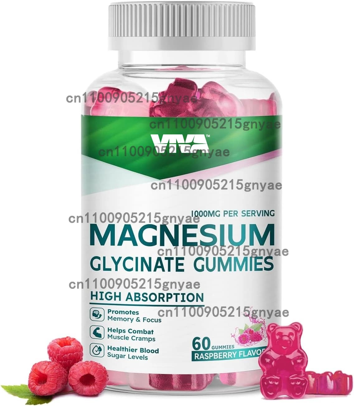 Glycine and magnesium gums, magnesium and potassium supplements without sugar, containing vitamin D, B6 and coenzyme Q10, promote sleep