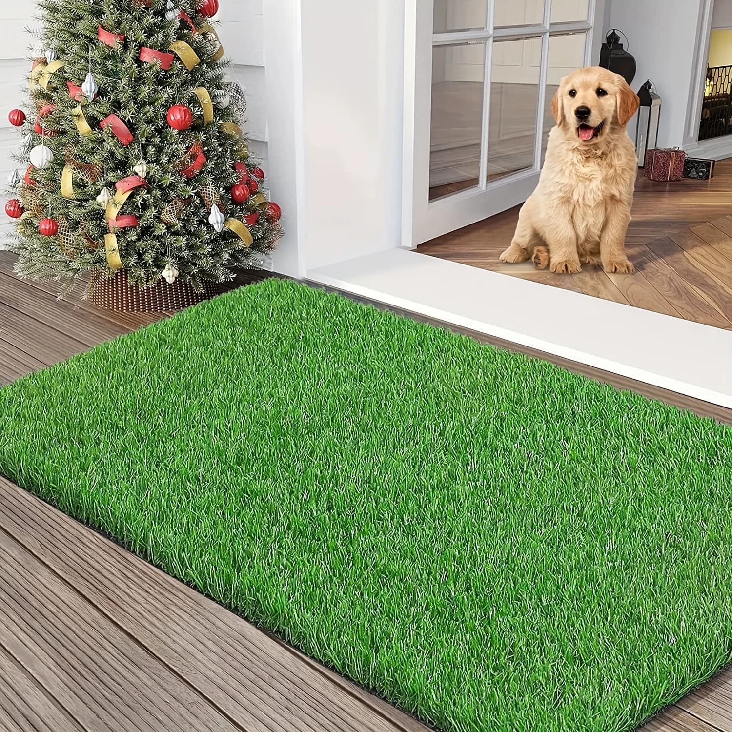 Aritificial Realistic Grass Pad, Simulation Pet Lawn Mats, Thick Synthetic Fake Mat For Outdoor Garden Patio Landscape Dog Pet S