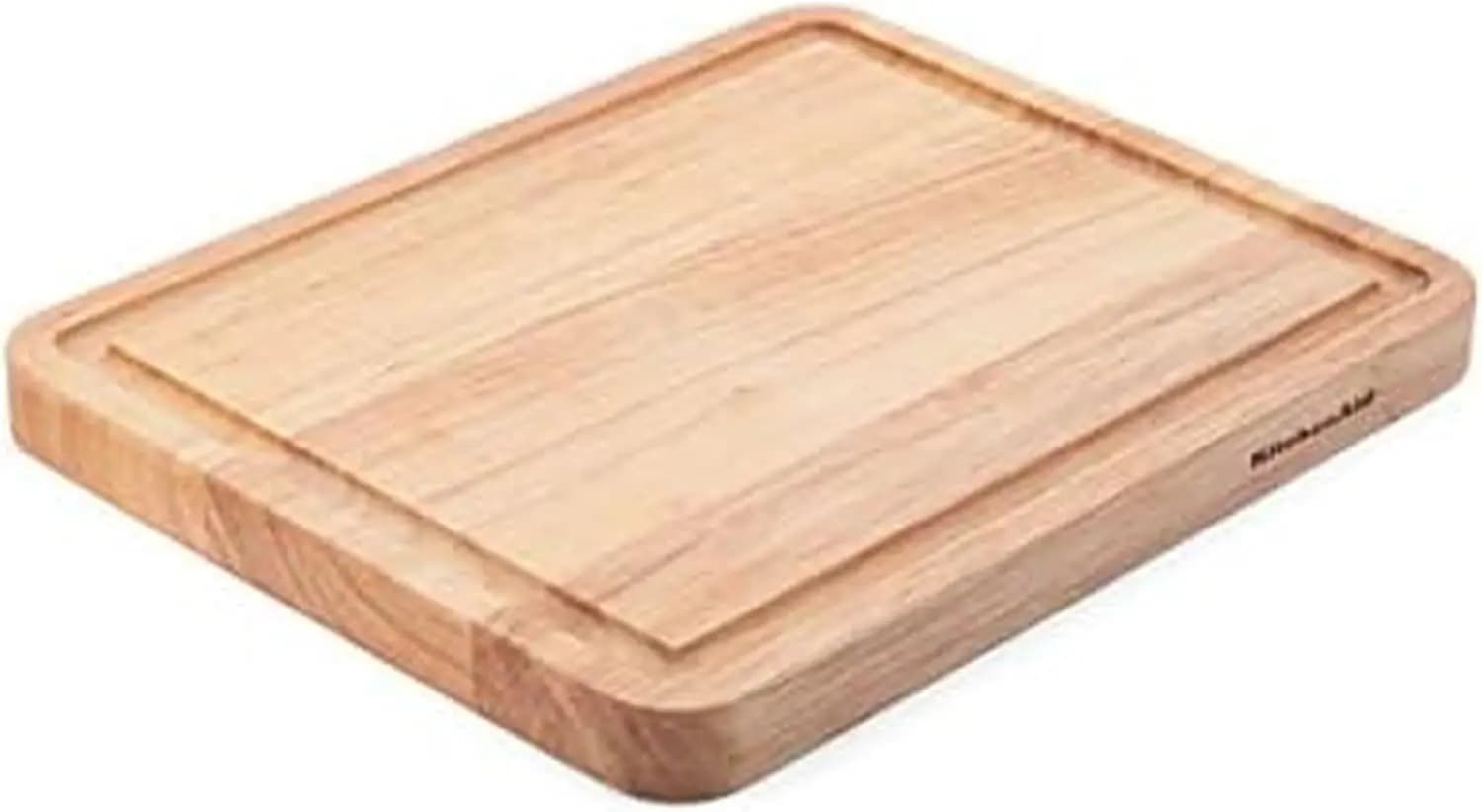 Rubberwood Cutting Board with Juice Groove, Reversible Chopping Board 8x10 Inch for Kitchen Prep and Serving