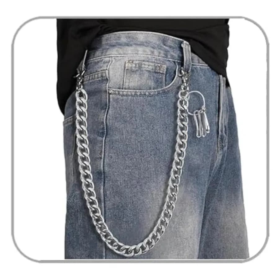 Wallet Chain Punk Jeans Chain Pants Chain Belt Chain Key Chain Hip Hop Goth Accessories for Women Men