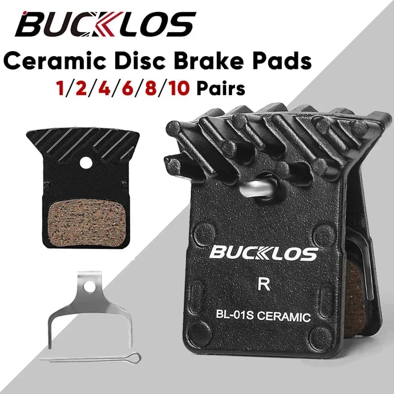 BUCKLOS Pastiglie freno a disco idraulico per bici Pastiglie freno MTB in ceramica per Shimano L05A K04S K05S Pastiglie freno per bicicletta da strada e montagna