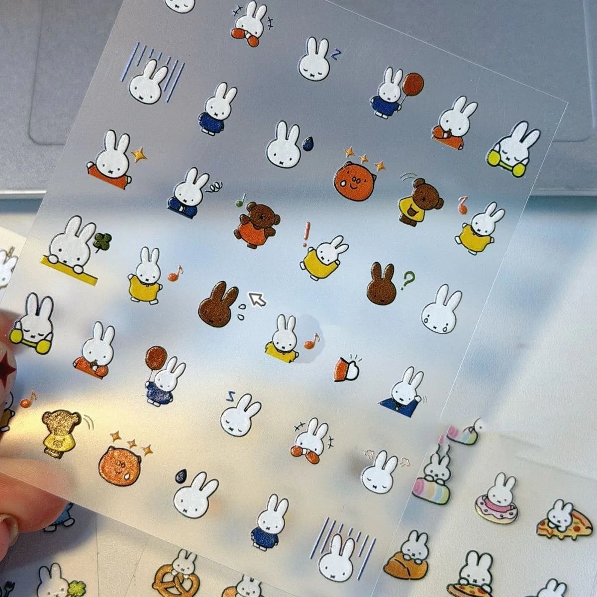 Miffy Animated Transparent PVC Stickers Cute Little Bunny Decorative Stickers DIY Journals Notebooks Planners Stationery