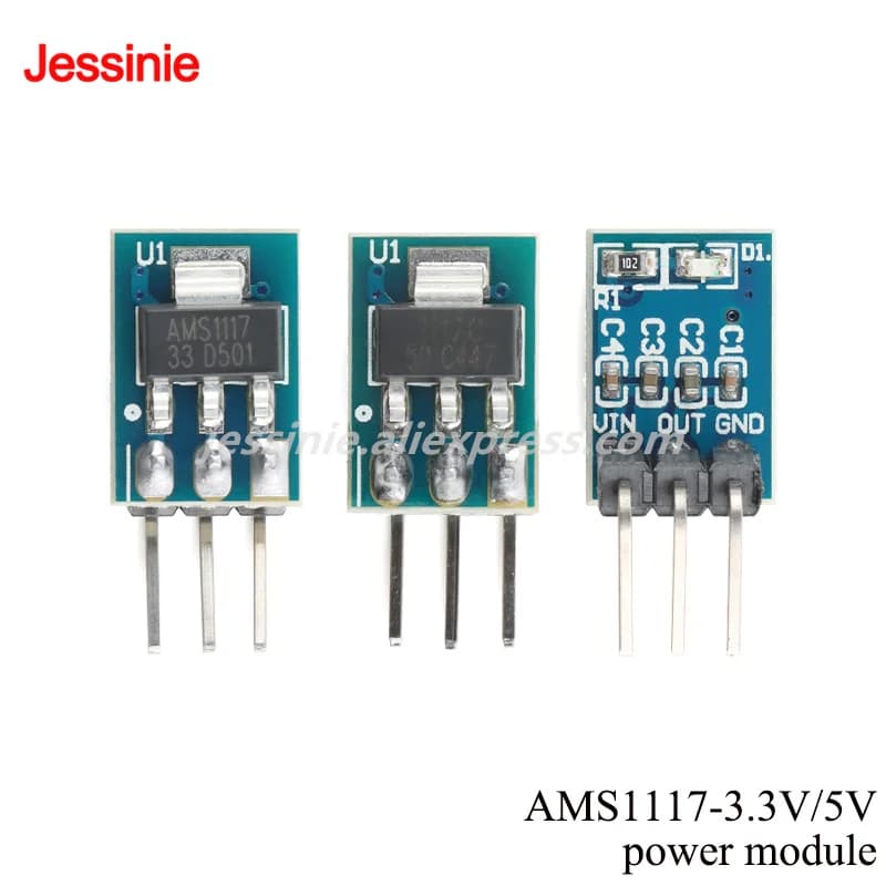 10 pz/1 pz AMS1117 3.3 V 5 V Modulo di Alimentazione LDO Regolatore Lineare 800 mA Spina Diretta 3 Pin per Arduino