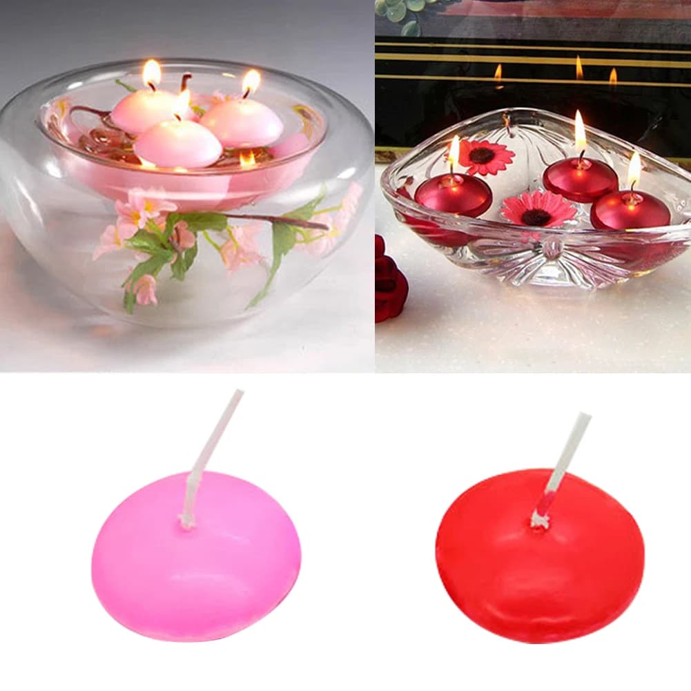 1pcs Valentine gift romantic floating votive candle smoke-free unscented water candle birthday tea lights wedding decoration