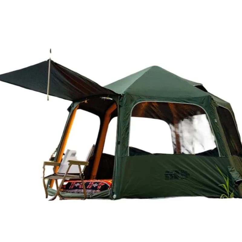 Automatic inflatable tent Outdoor camping overnight camping equipment complete set Portable folding thick sun protection tent