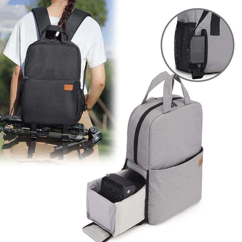 Oxford Fabric Photography Backpack Canon NIkon Sony Fuji Cameras DSLR Treppiede for 14 Inch Laptop Tablet Lens