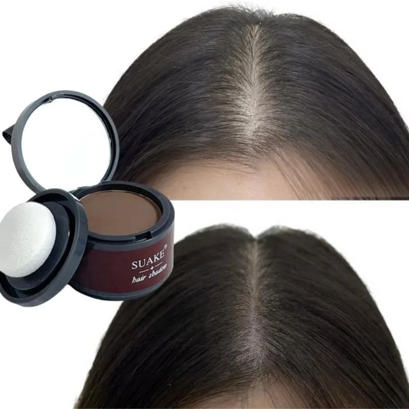 Polvere per attaccatura dei capelli a 4 colori, polvere per ombretti, polvere per attaccatura dei capelli sulla fronte, impermeabile e resistente al sudore, di lunga durata