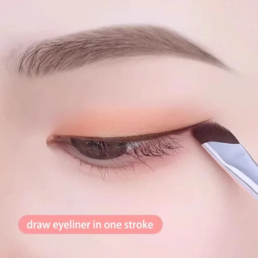 Pennello a Forma di Falcetto per Eyeliner, Pennello a Lama per Ombretto, Pennello Dettaglio, Pennelli Diagonali per Sopracciglia, Strumenti per il Trucco del Contorno Occhi