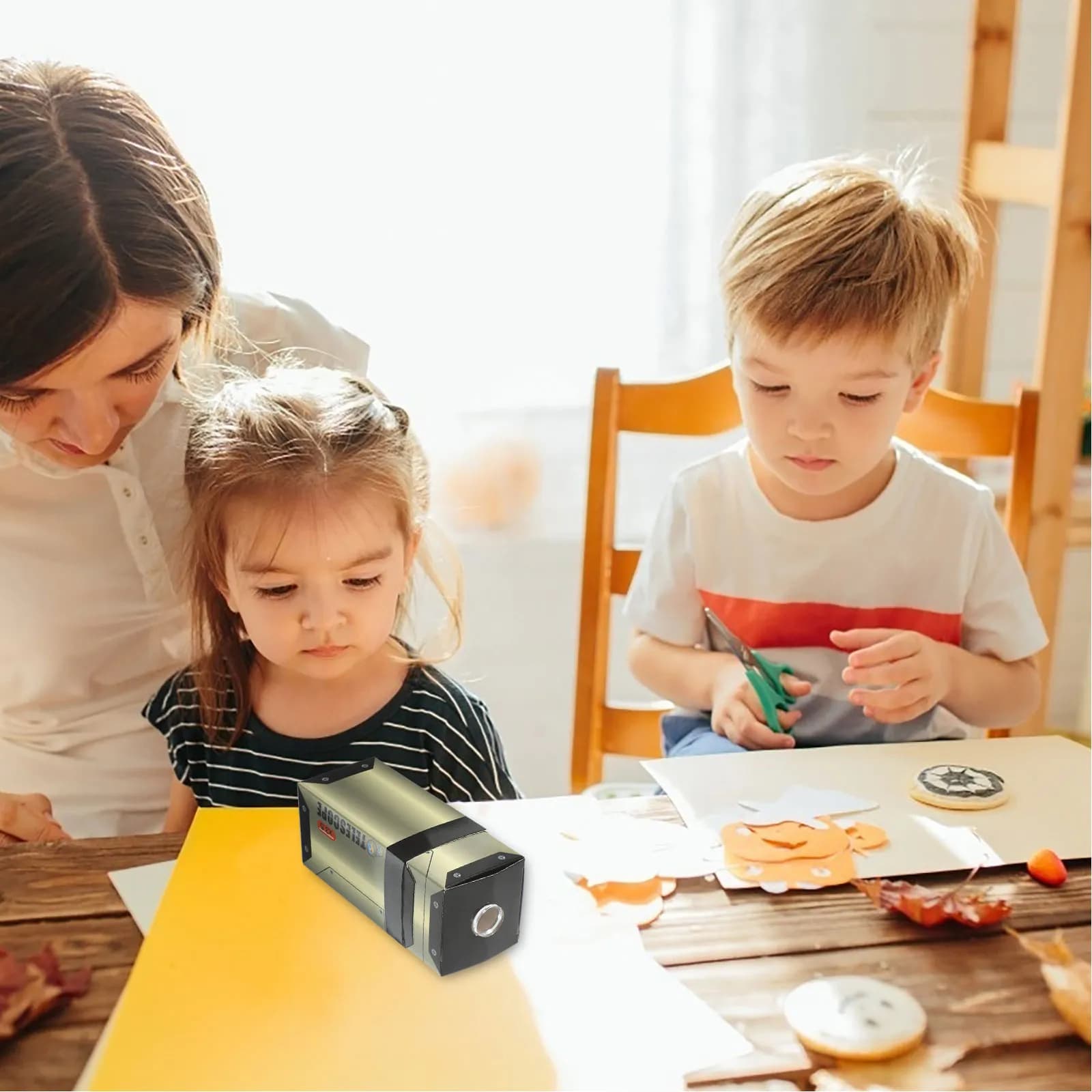 Kit di 2 Pezzi per Telescopio Fai-da-Te, Giocattolo Educativo Creativo in Carta per Bambini, Esplorazione Scientifica e Sviluppo dell'Intelligenza