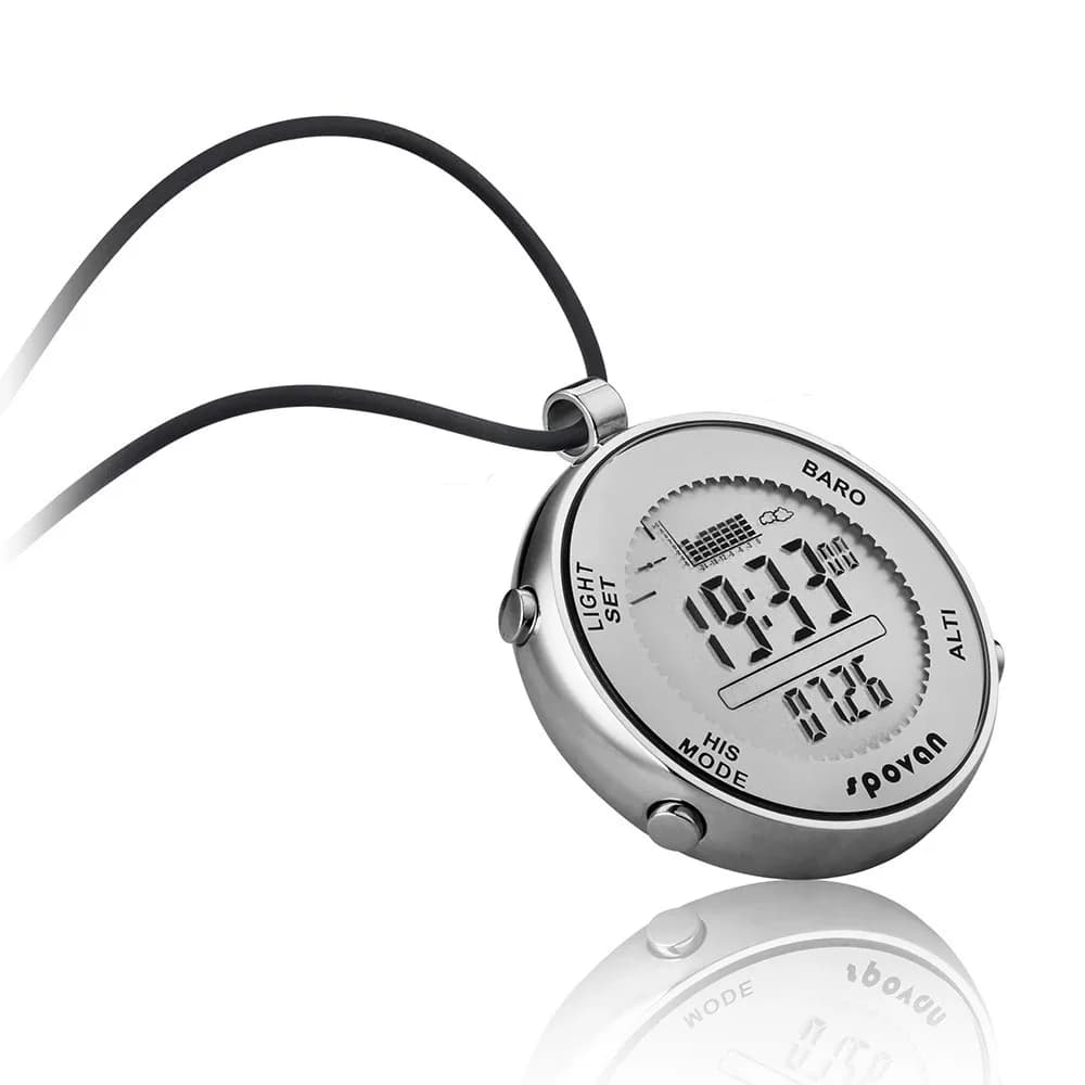 Spovan SPV600 Orologio da tasca unisex con barometro da pesca digitale impermeabile, adatto per arrampicata, corsa e altri sport all'aria aperta