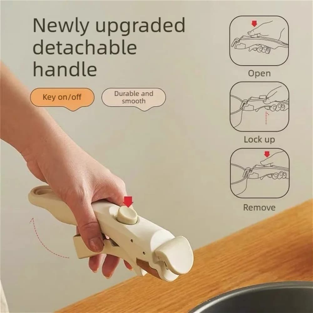 Pentola Handle in Food Material, Anti-coating, Removable, for Sheets and Pots