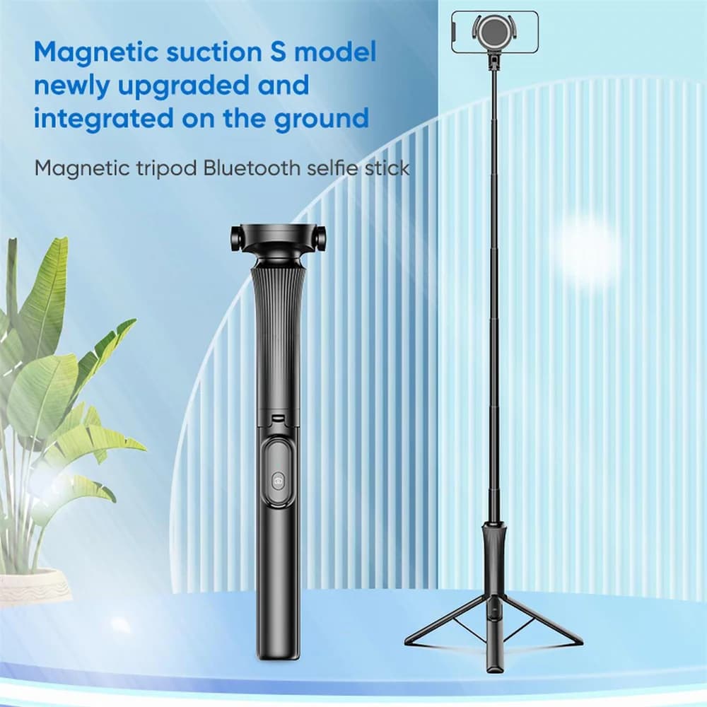 Treppiede magnetico per selfie stick 2025 con supporto per treppiede per telefono estensibile remoto per telefono MagSafe Iphone 15 14 13 12 11 10 Telefono SAMSUNG
