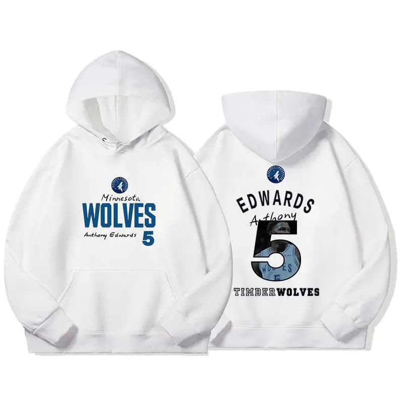 Edwards del basket americano n. 5 Tuta da allenamento Maglione con cappuccio Felpa con cappuccio casual sportiva ampia autunno e inverno da uomo e da donna