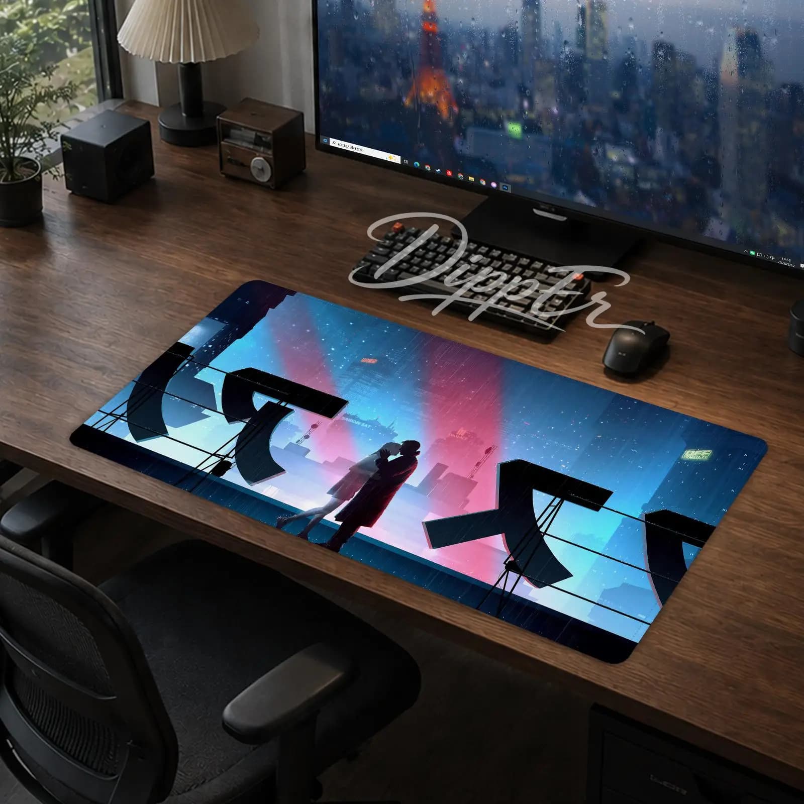 Tappetino per mouse Blade Runner 2049, tappetino da scrivania per ufficio e gaming, antiscivolo, grande, personalizzabile, con bordi cuciti e base in gomma