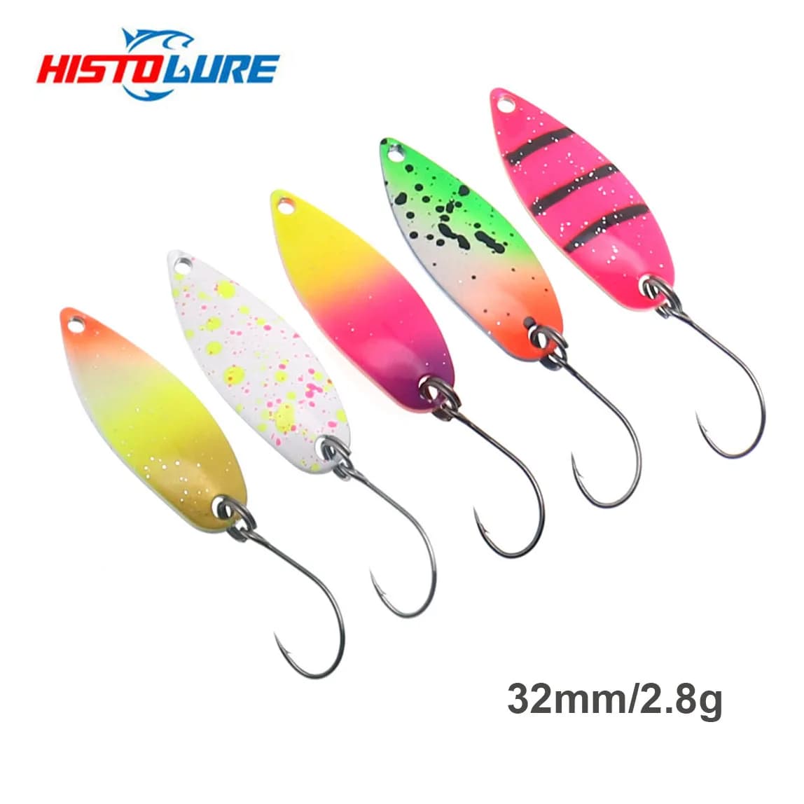 HISTOLURE Pesca Stream Bait Trota Cucchiaio Esca 2.8g Spinner Rame Metallo Cucchiaio Da Pesca Richiamo Per Trota Pesce Persico Luccio Salmone