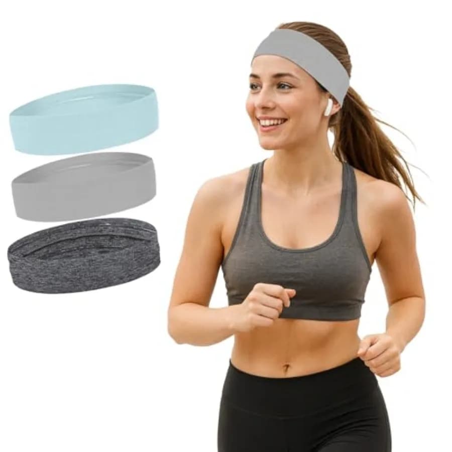 Women's sports hair cutter, absorbent bands for men, non-slip elastic bands for running and training
