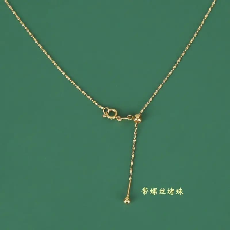 Collana con catena a stella filettata con perno regolabile Chiusura con chiusura a vite Gioielli con clavicola placcata in oro Regalo minimalista quotidiano per lei