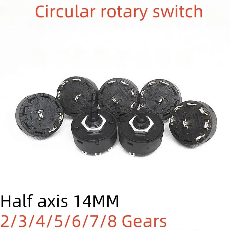 2PCS Rotary round switch 3/4/5/6/7 multi-speed rotary handpiece beer teapot juicer blender power switch