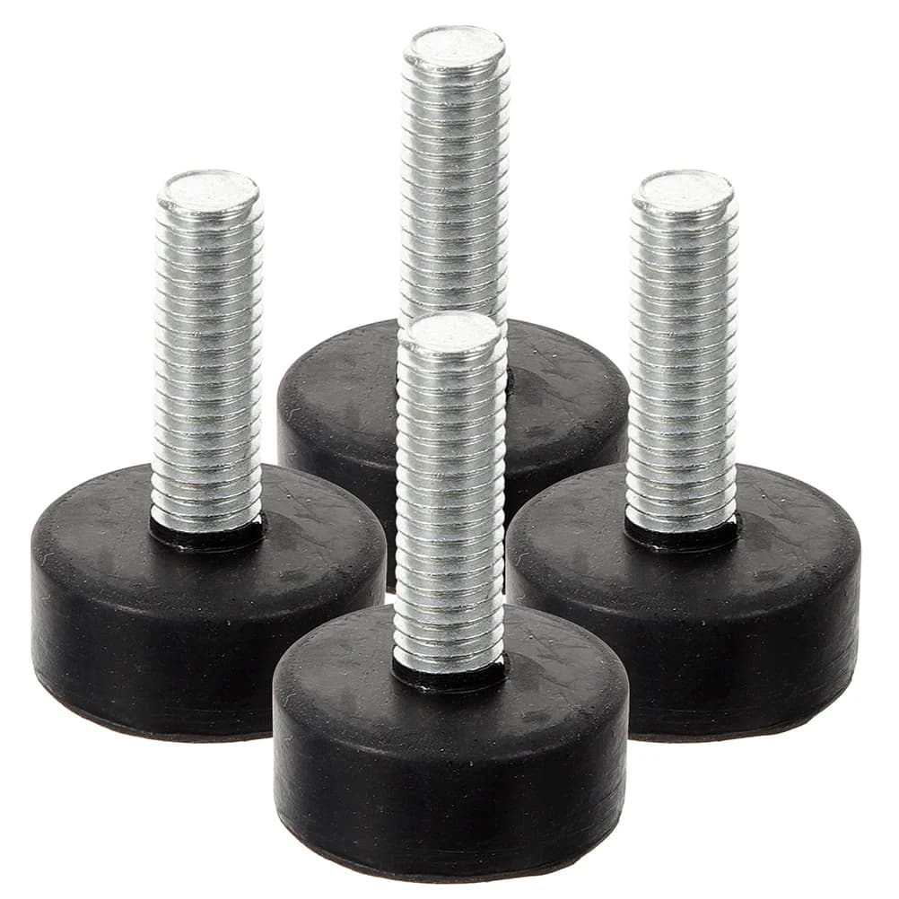 4 pezzi piedini in gomma regolabili per gambe da tavolo livellatori antiscivolo assorbimento degli urti struttura a vite accessori per parti di mobili
