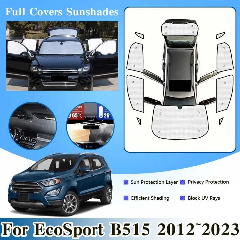 Copertura Completa Tende Da Sole Per Ford EcoSport B515 2012 2013 2014 ~ 2023 Surround Parabrezza Finestra Visiere Protezione UV Accessori Auto
