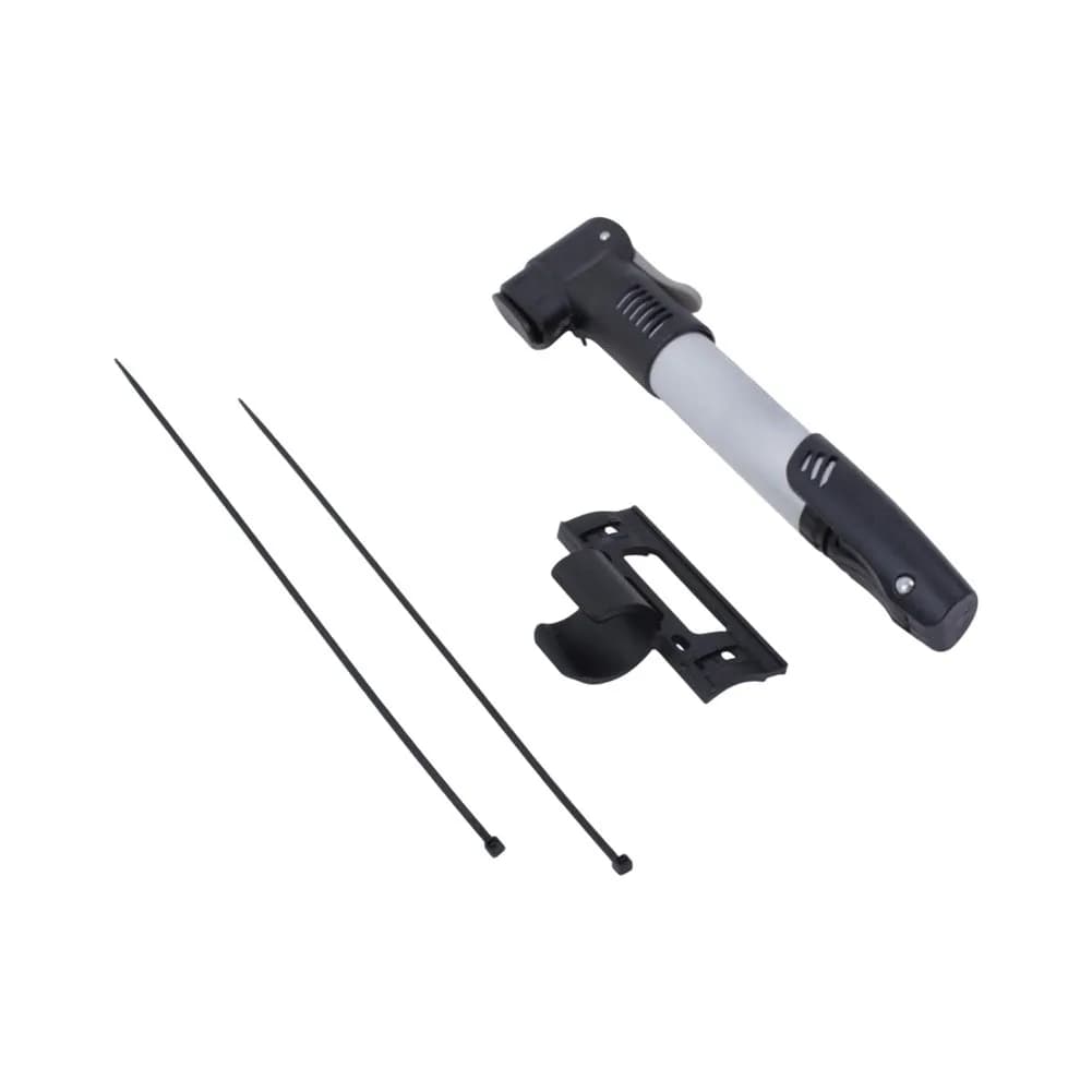 Collapsible Tire Pump Portable Air Pump Three-section Design Nylon And Aluminum Alloy Black And Grey For Mountain Bike