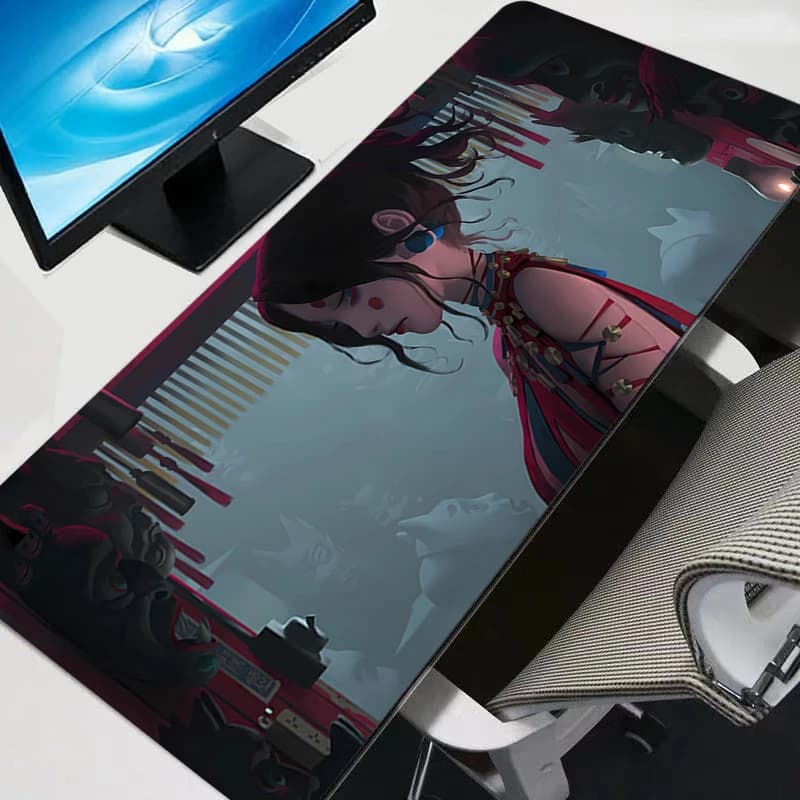 Tappetino per Mouse da Gaming Esteso, Tappetino per Tastiera con Maschera del Diavolo Oni Anime, Accessori per Ufficio e Laptop