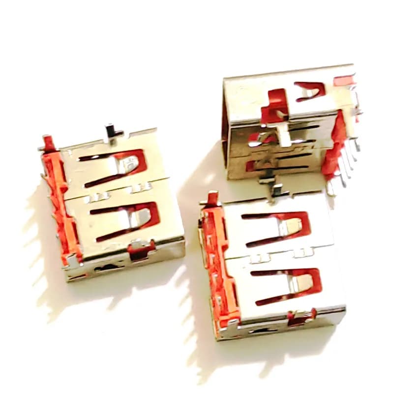 3-10 Pezzi Presa USB 2.0 Femmina 5 PIN, Interfaccia USB a Ricarica Rapida 5A ad Alta Corrente, Connettore a 90 Gradi Orizzontale a Quattro Gambe