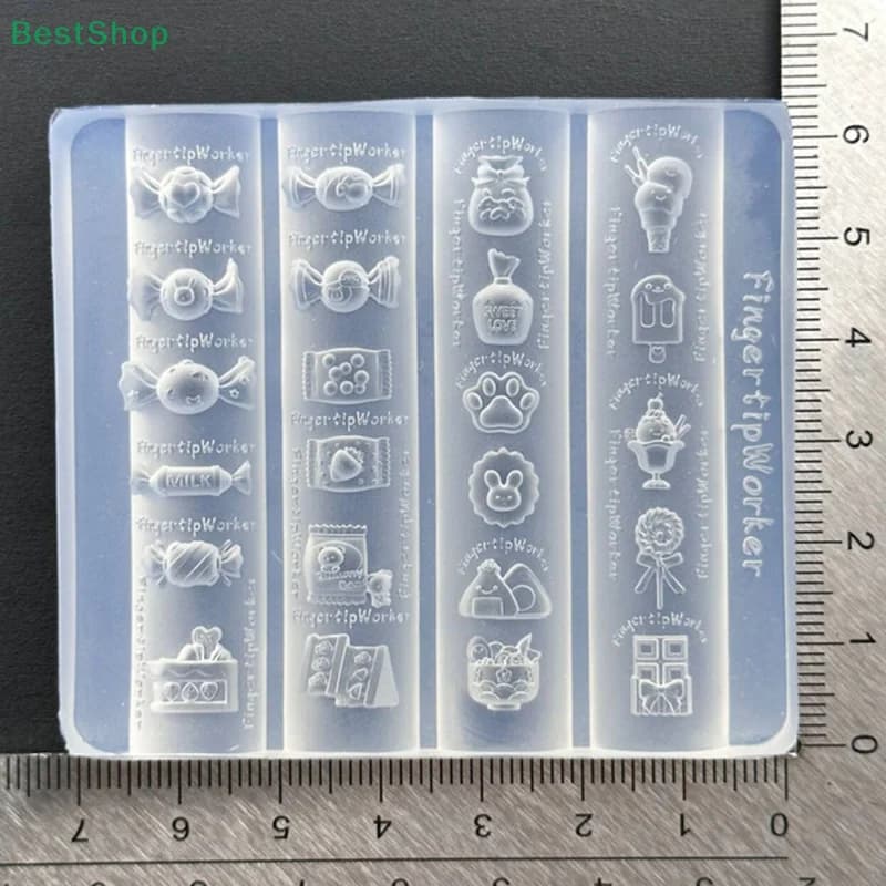 Stampo per unghie in silicone Cartoon Candy Decorazioni per nail art Stampo per riempimento smalto per unghie Design in rilievo fai da te Strumenti per manicure stereoscopici