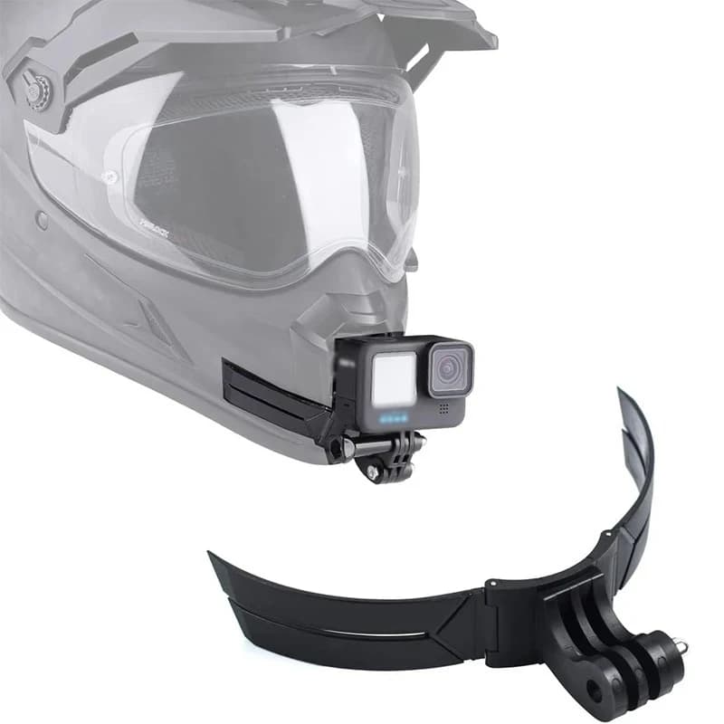 Compatibile con GoPro 13-8, DJI Action 6/5 e NANO – Supporto per mentoniera da casco moto, supporto integrale per action camera
