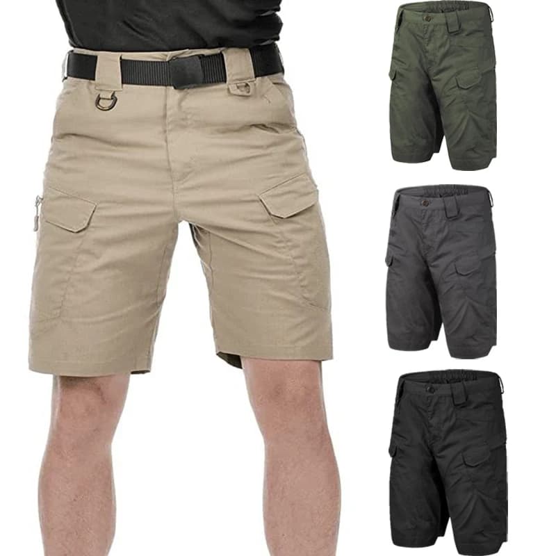 Outdoor Multi-Pocket Shorts Mens Summer Tactical Casual Shorts Waterproof Quick-dry Combat Pants Lightweight Training Shorts